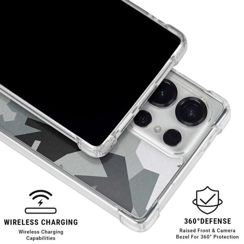 Urban Camouflage Black Galaxy S25 Ultra Clear Case